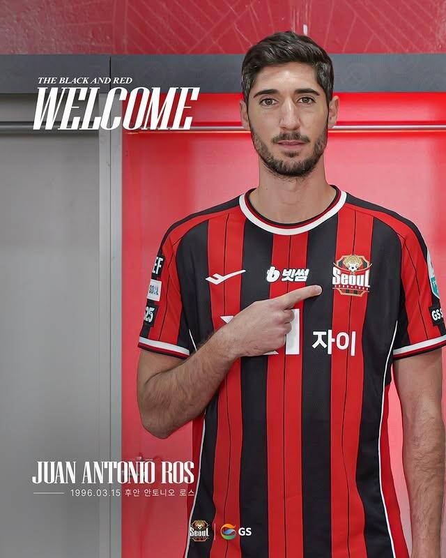 官方：前津门虎后卫胡安·罗斯加盟首尔FC，德转显示为自由转会
